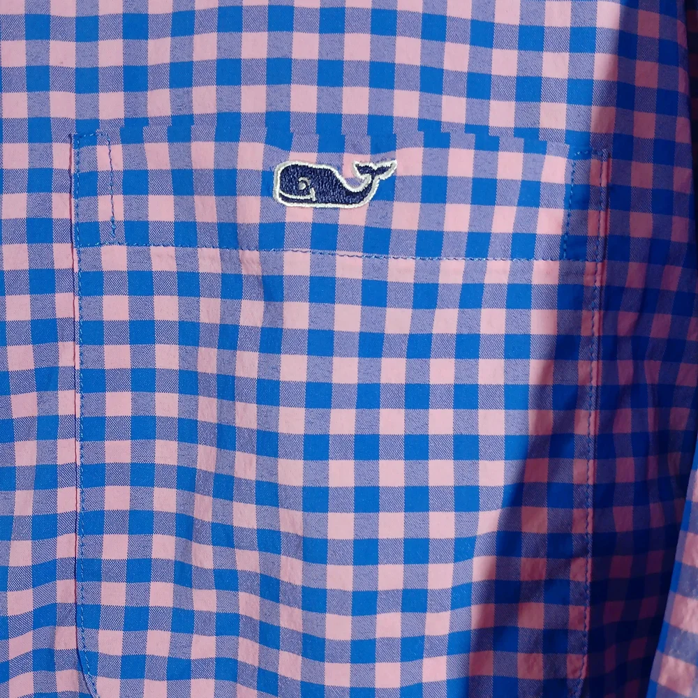 Vineyard Vines Fishlock Gingham Performance Button-up Spinnaker Shirt Large NWOT - Picture 2 of 5